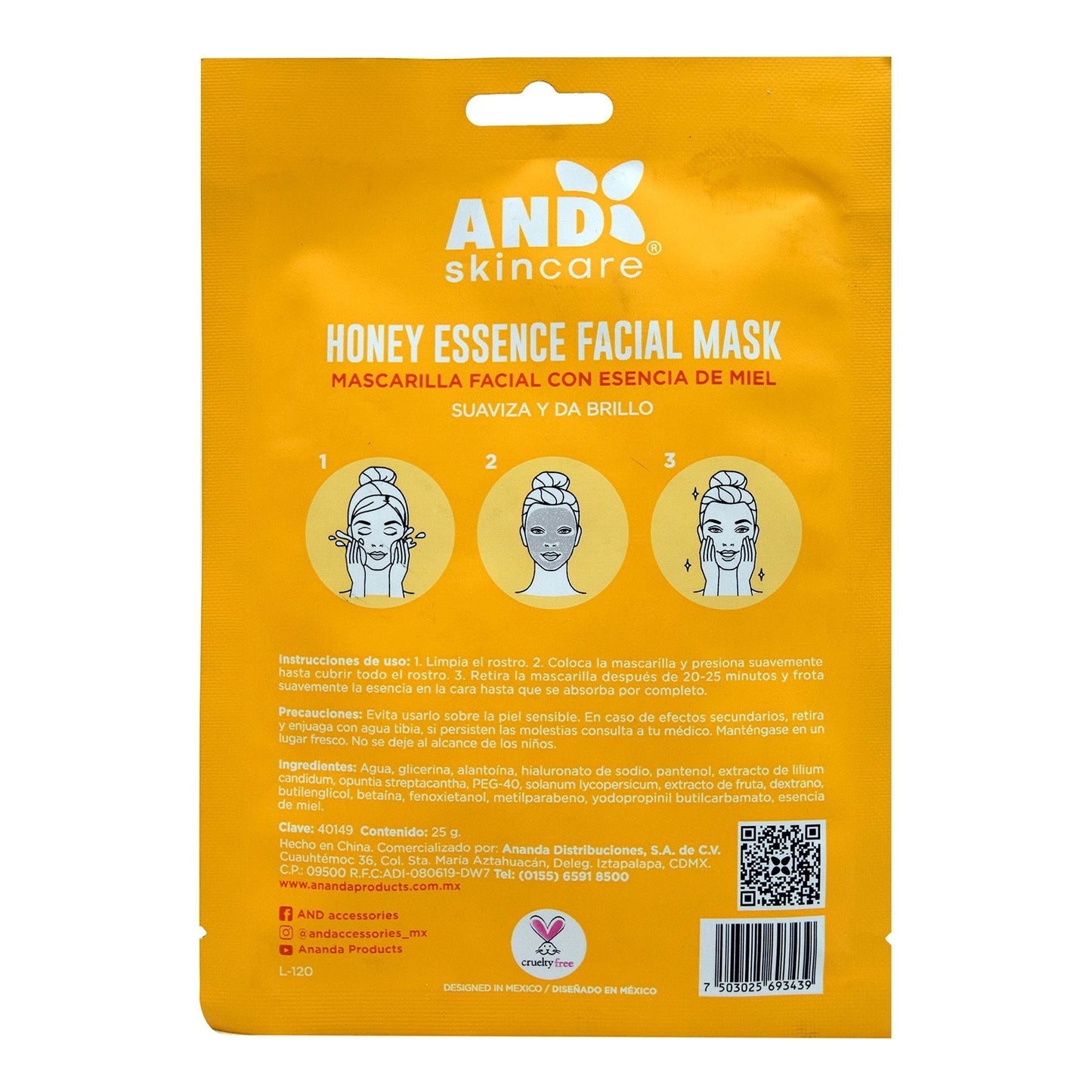 Mascarilla Facial De Miel 25 G (Paquete 10) (AND)