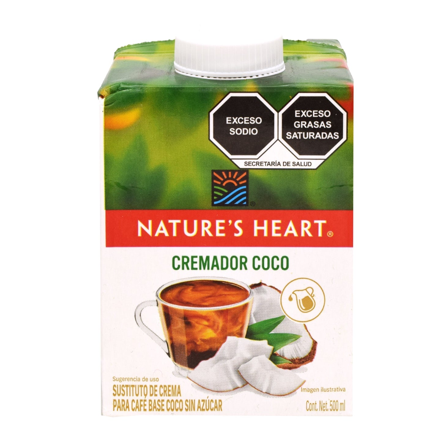 Crema Para Cafe Coco 500 Mililitros (NATURES HEART)