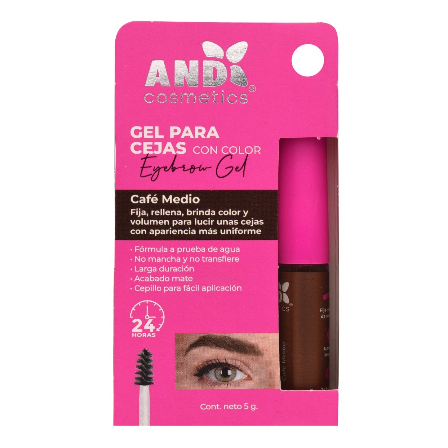 Gel Cejas Cafe Medio 5 G (AND)