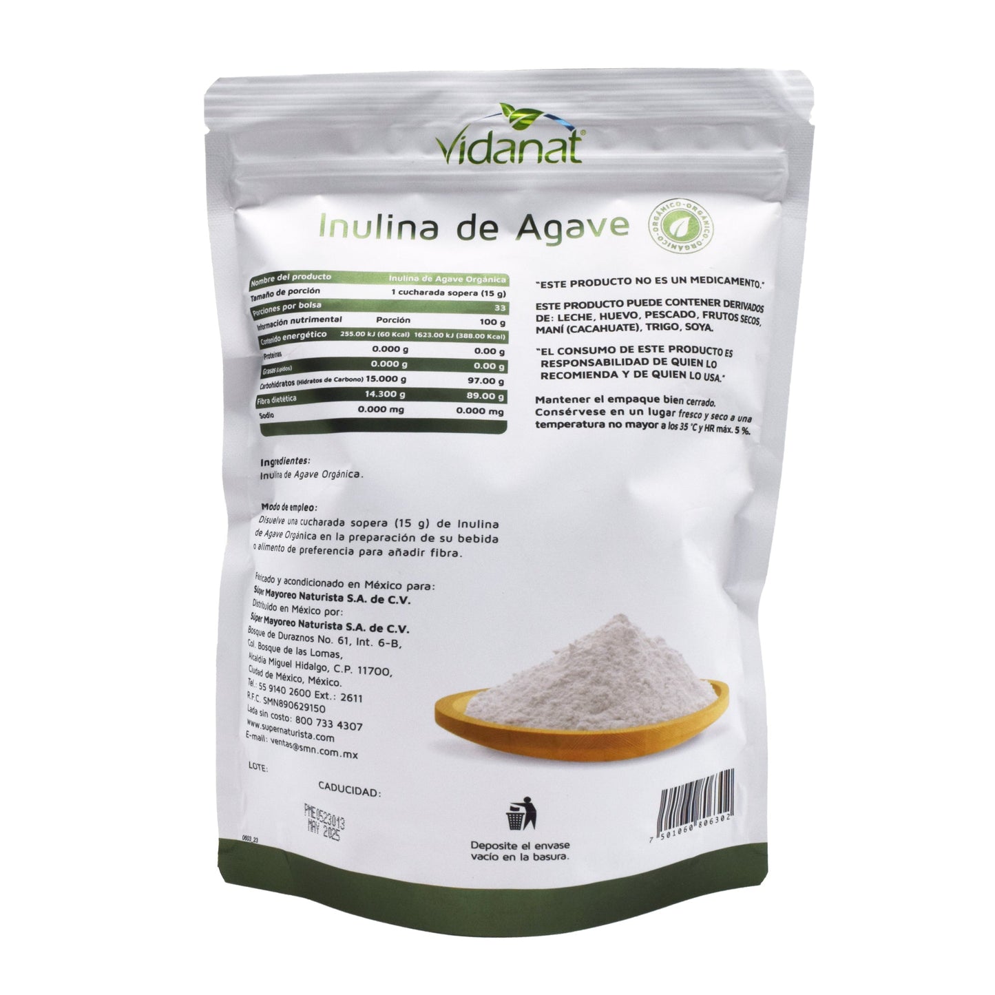 Inulina De Agave 500 G (E-NATURE)