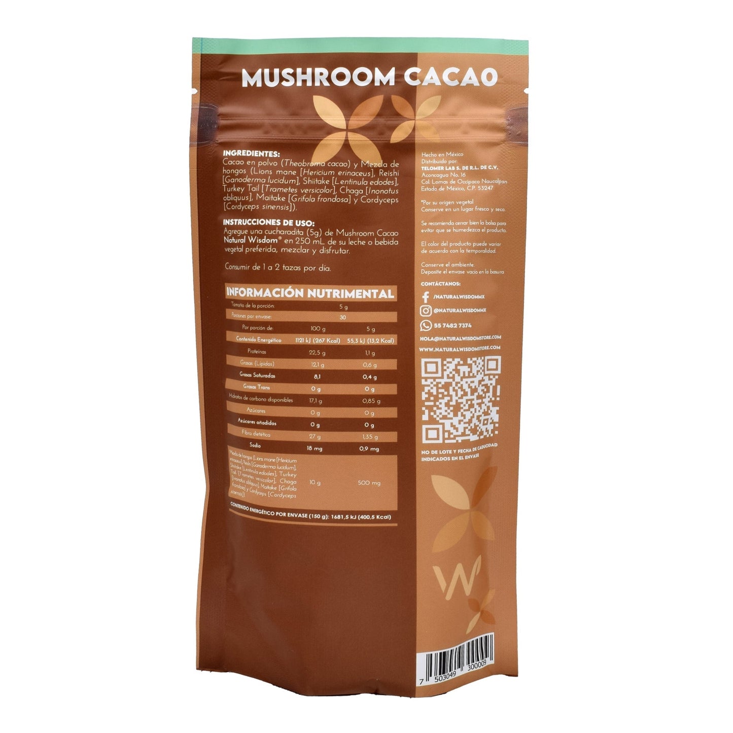 Mushroom Cacao 150 G (NATURAL WISDOM)