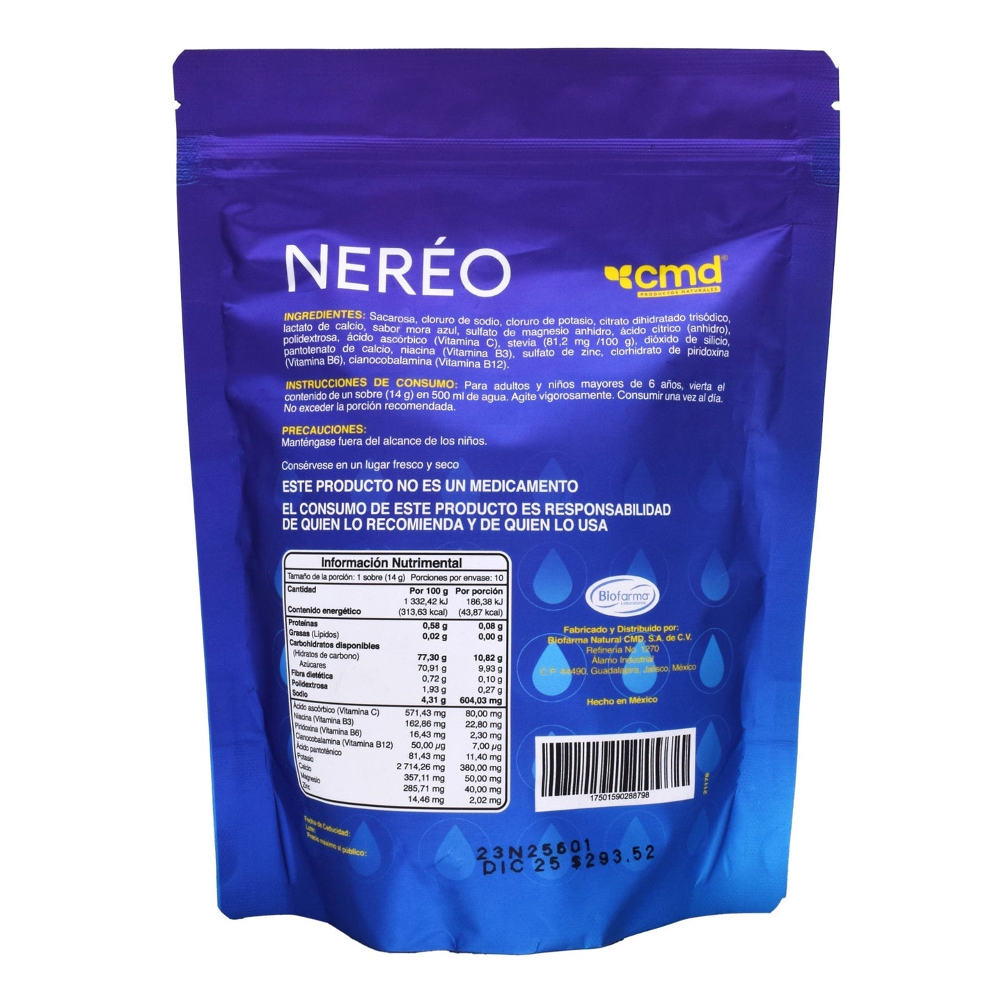 Electrolitos Nereo 10 Sob (CMD)