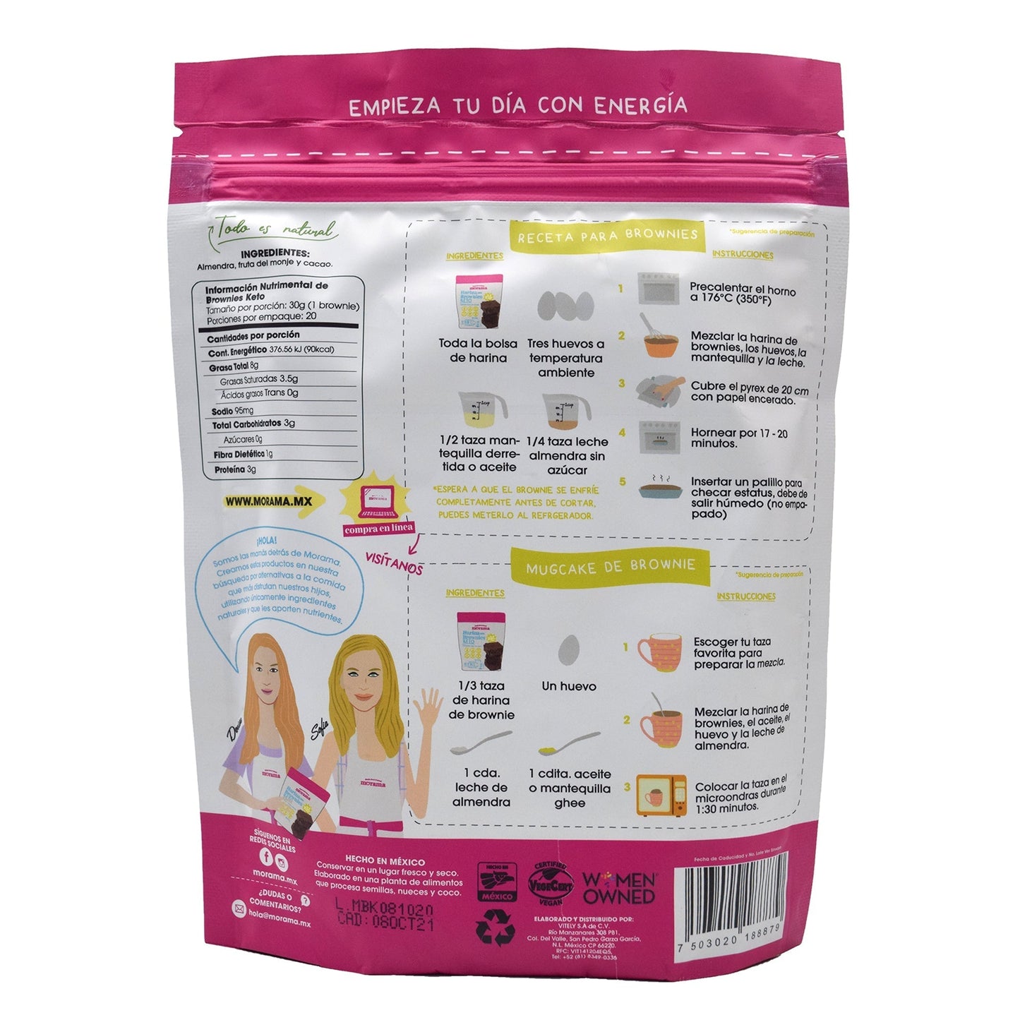 Pre Mezcla Para Brownies Keto 275 G (MORAMA)
