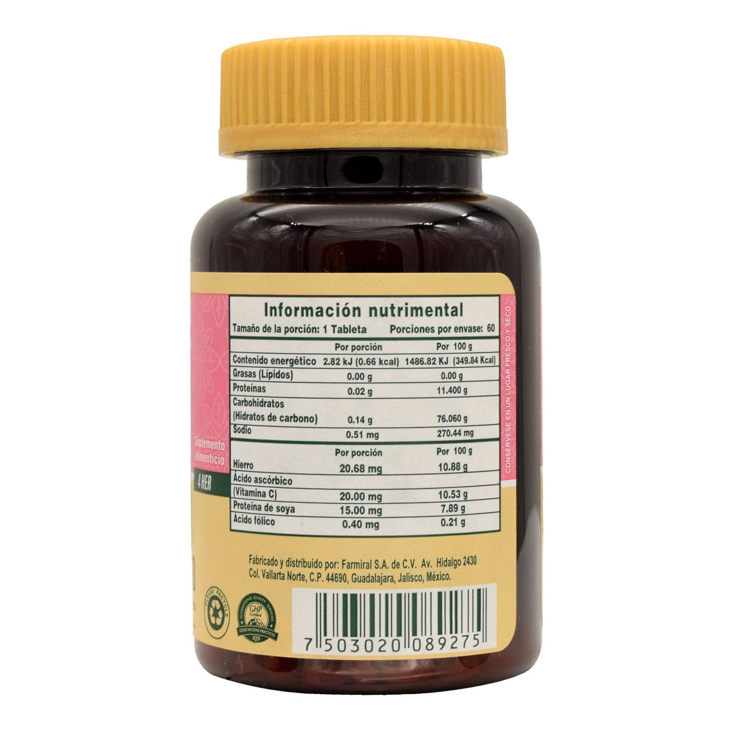 Acido Folico 60 Tabletas (BIOMIRAL)