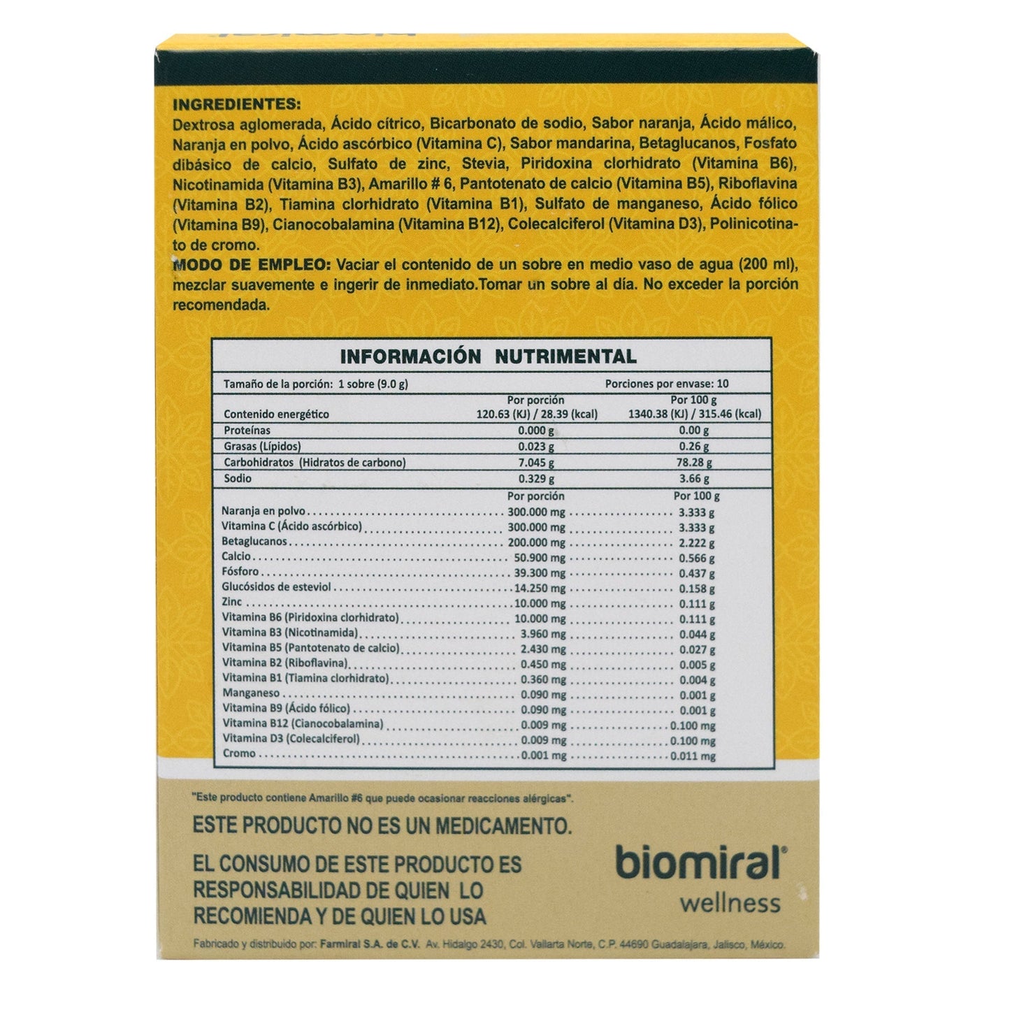 C Vym 10 Sobres (BIOMIRAL)