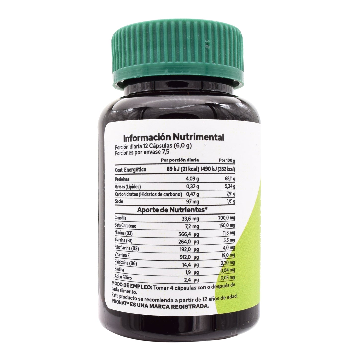 Alga Spirulina 90 Cápsulas (PRONAT)