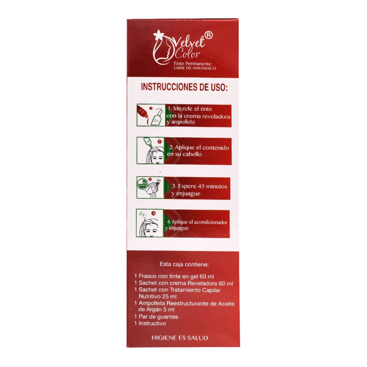 Tinte Rojo Carmin 150 Mililitros (VELVET COLOR)