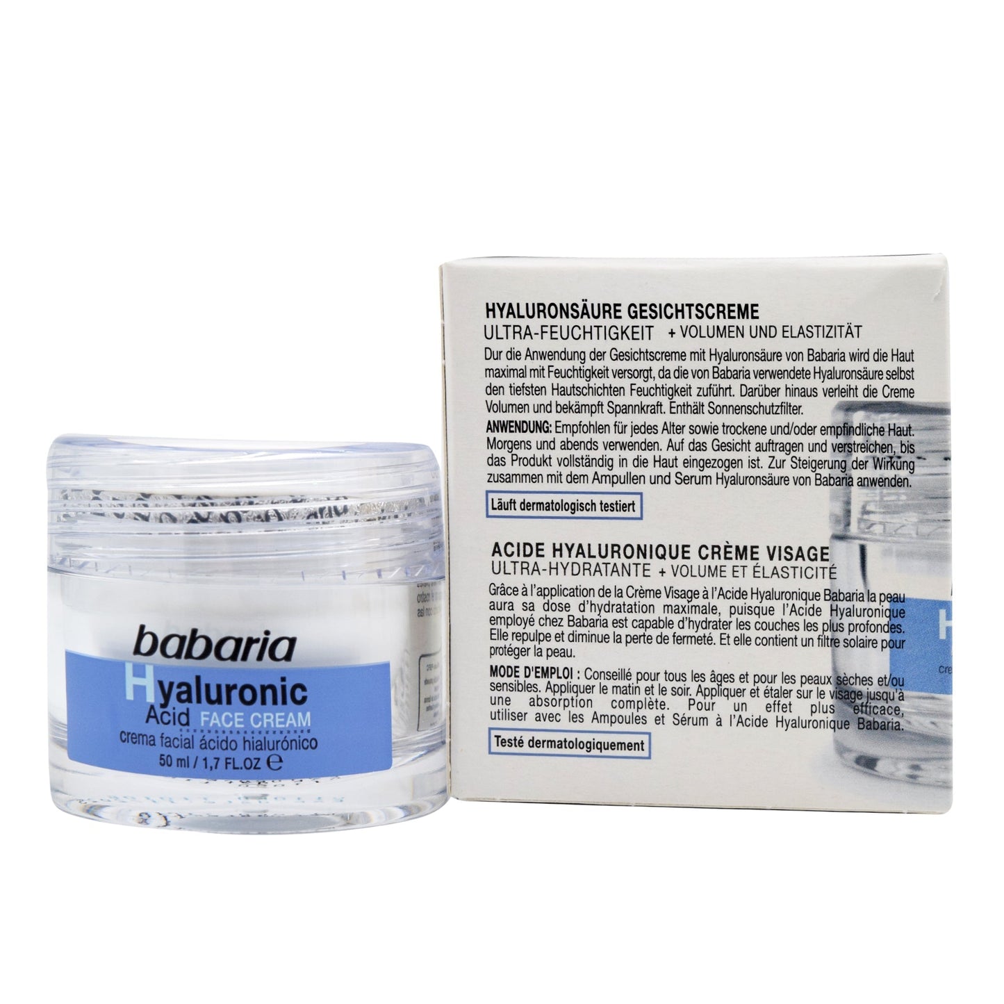 Crema Facial Acido Hialuronico 50 Mililitros (BABARIA)