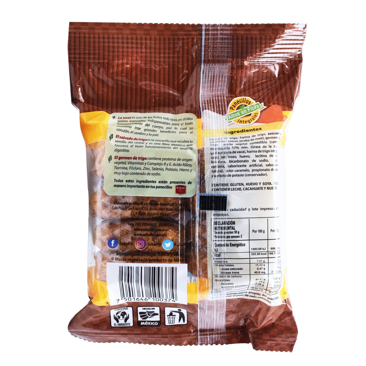 Panecillo Integral Sab Nuez 100 G (SALUD FIT)