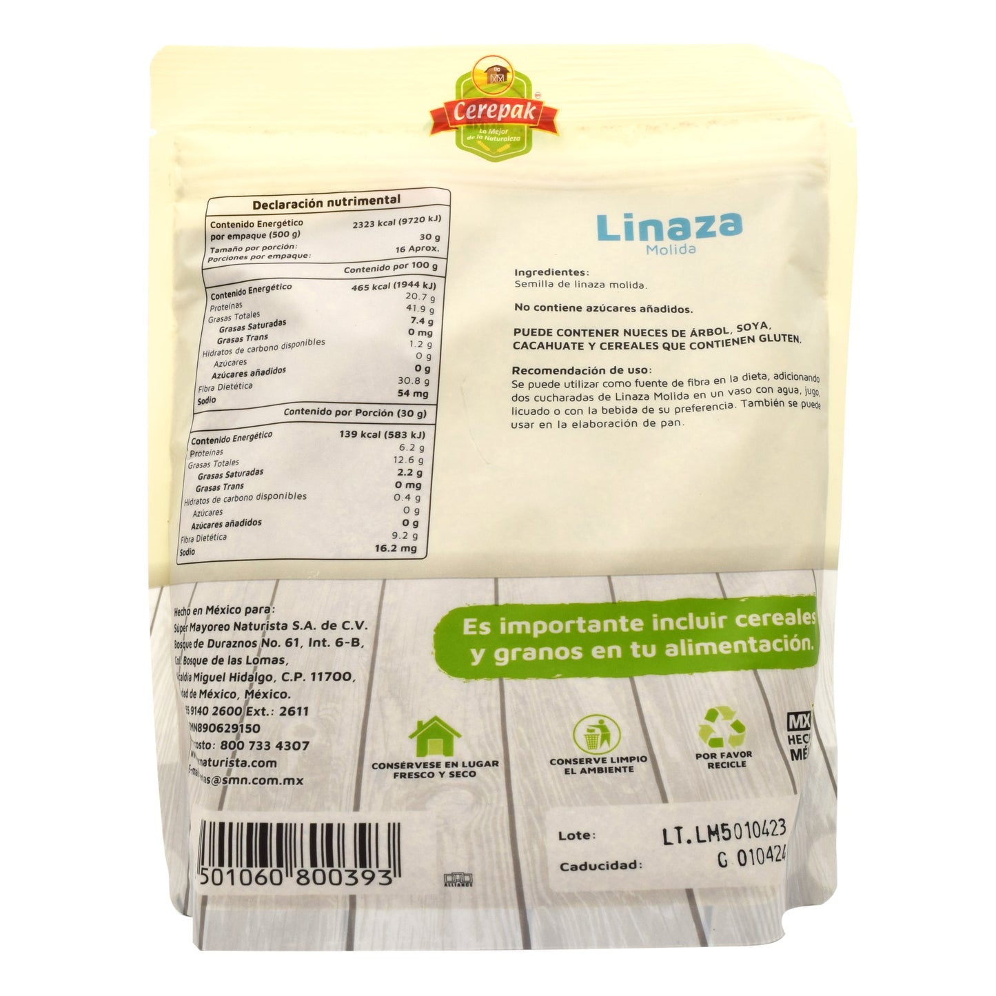 Linaza Molida 500 G (MAXILU)