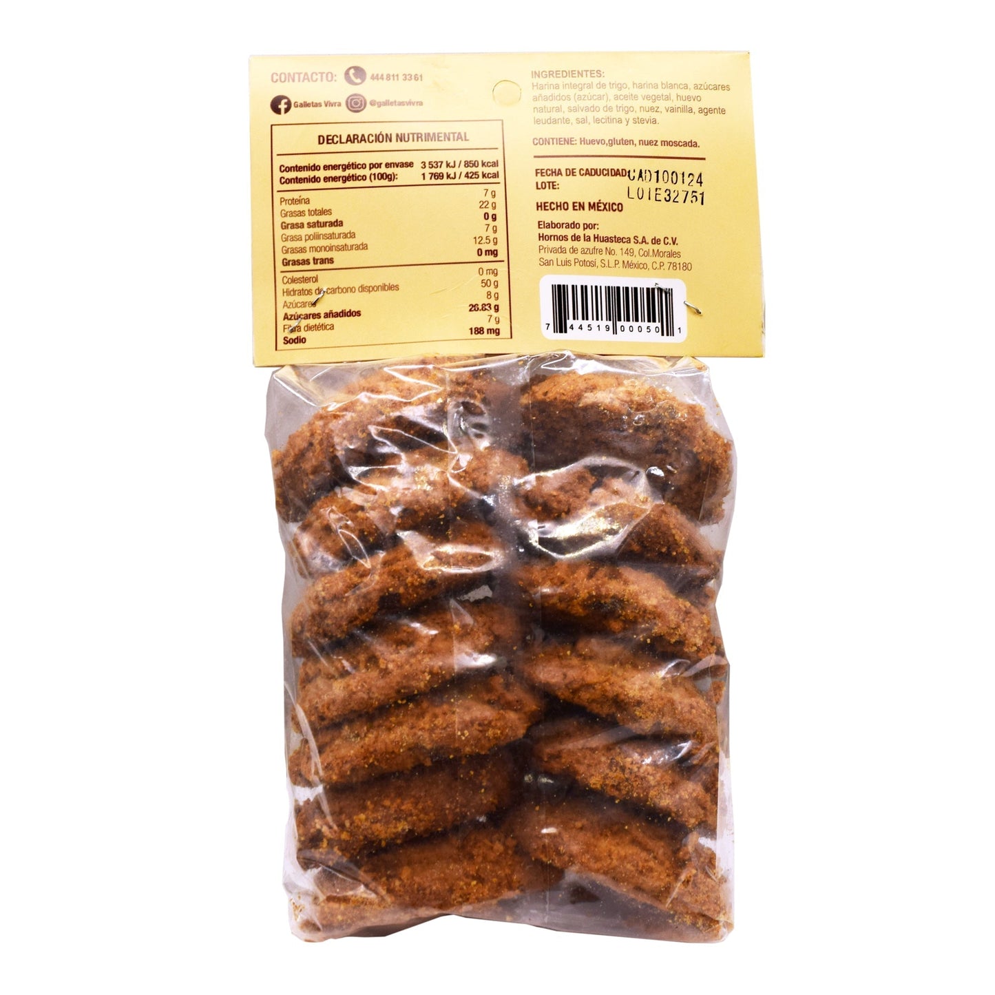 Galleta Lunas De Nuez 190 G (GALLETAS VIVRA)