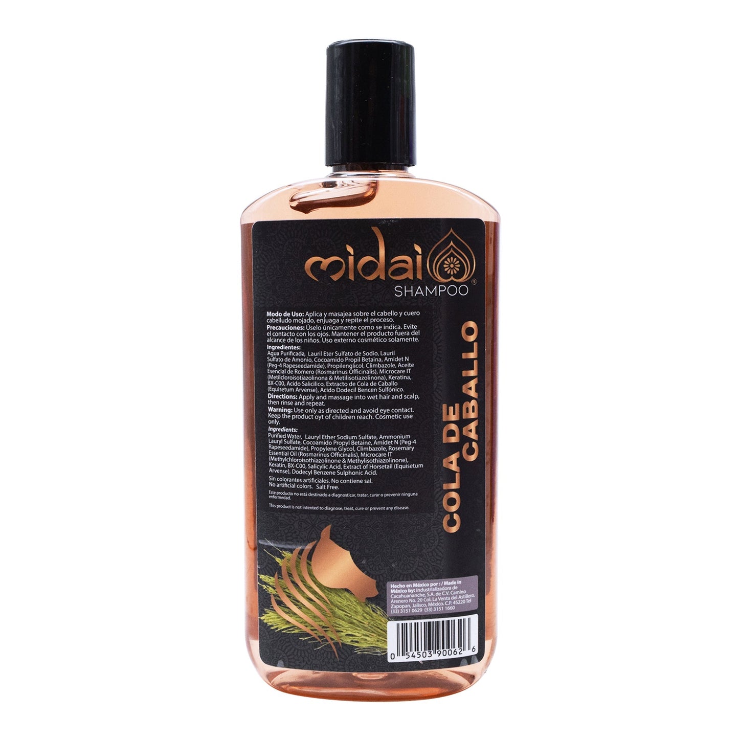 Shampoo Cola De Caballo Romero Y Queratina 500 Mililitros (MIDAI)