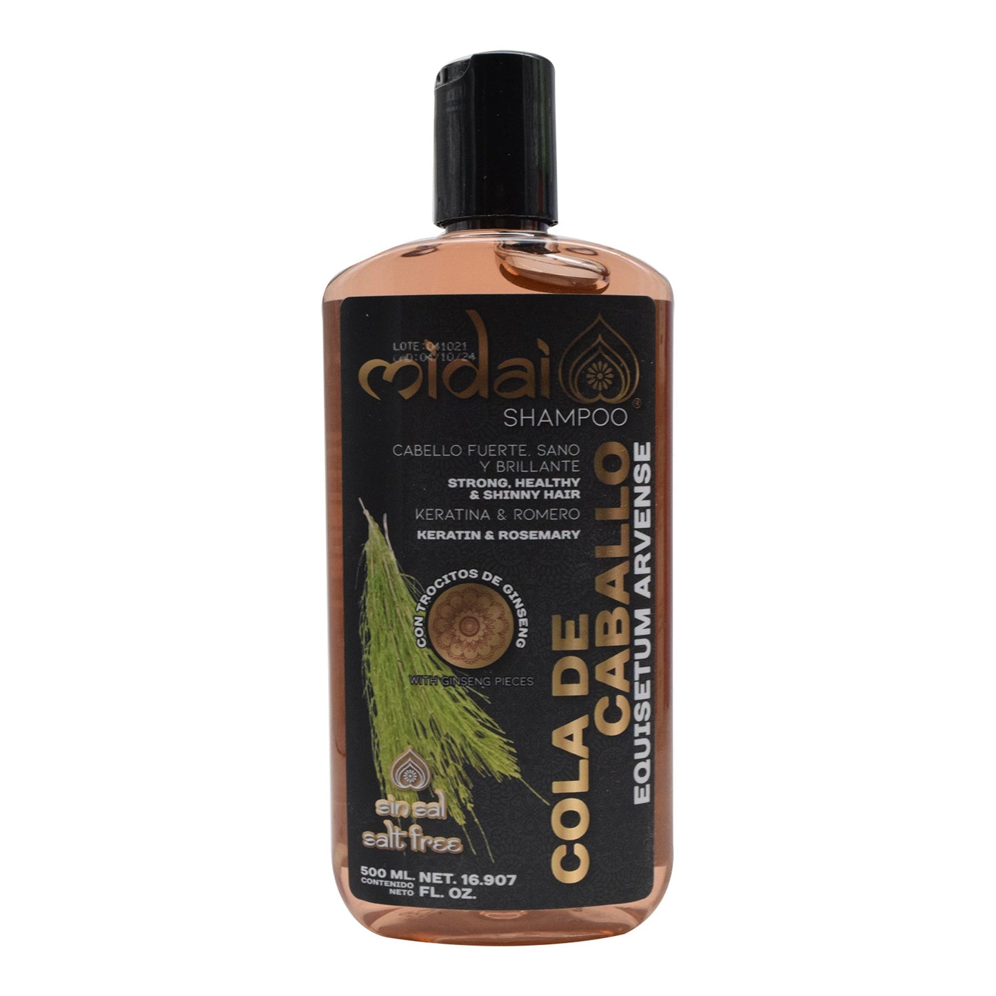 Shampoo Cola De Caballo Romero Y Queratina 500 Mililitros (MIDAI)