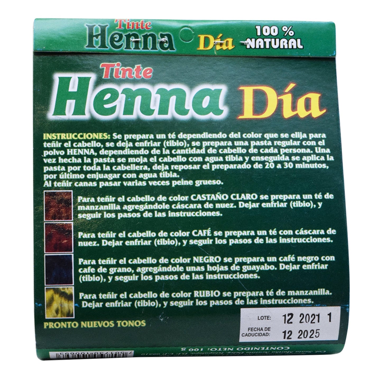 Tinte Henna 100 G (MUNDO NATURAL)