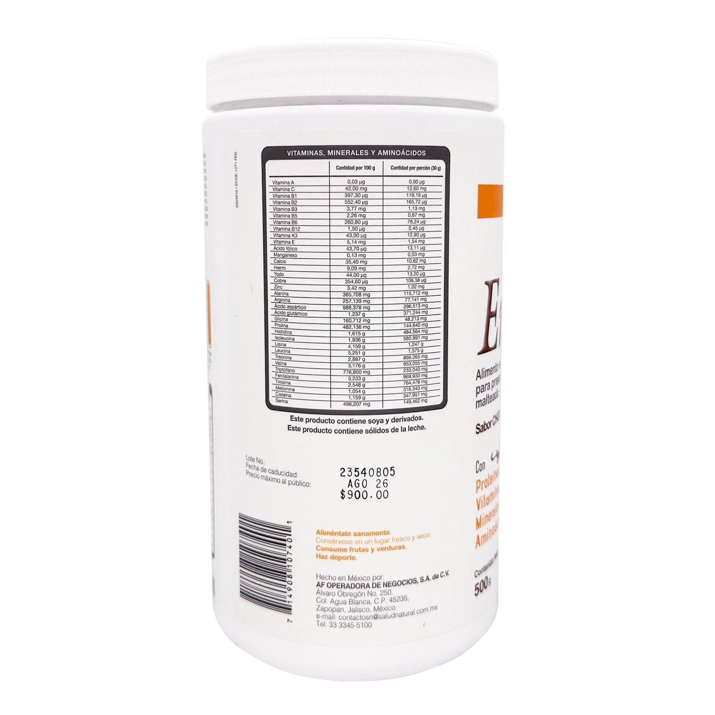 Enersoy Polvo Chocolate 500 G (SALUD NATURAL)