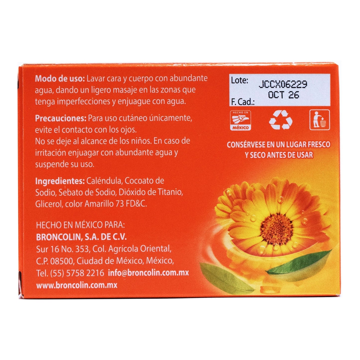 Jabon De Calendula Antiseptico 100 G (HERBACIL)