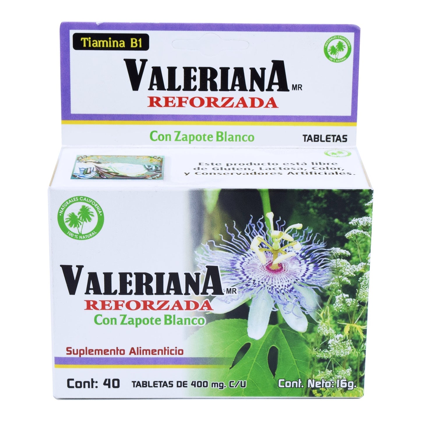 Valeriana 40 Tabletas (NATURALES CALIFORNIA)