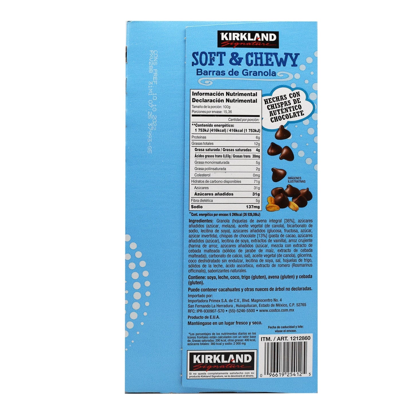 Barra De Granola Chocolate 24 G (Caja 64) (KIRKLAND)