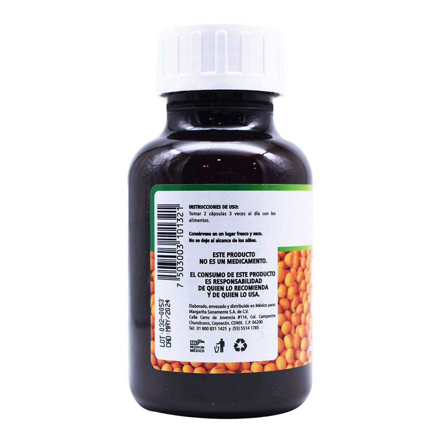 Lecitina De Soya 100 Cápsulas (MARGARITA NATURAL)