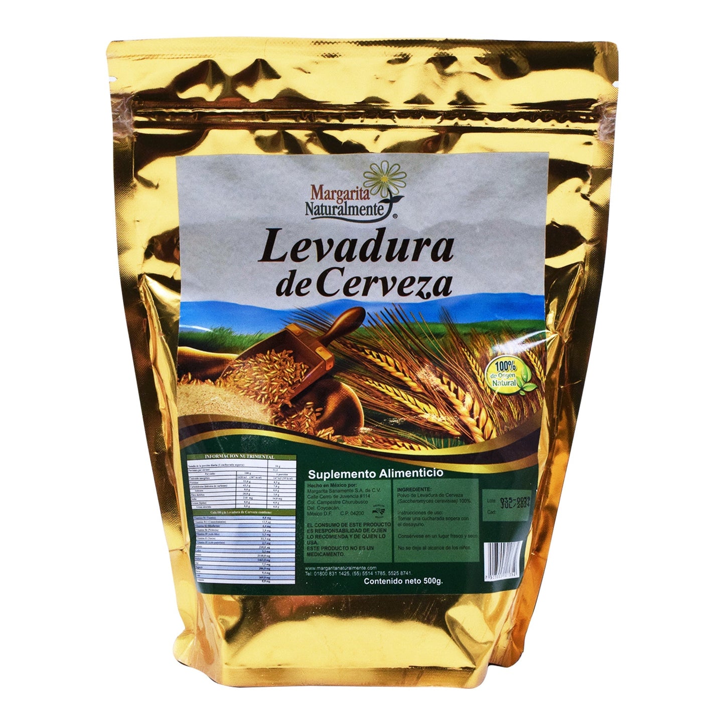 Levadura De Cerveza 500 G (MARGARITA NATURAL)