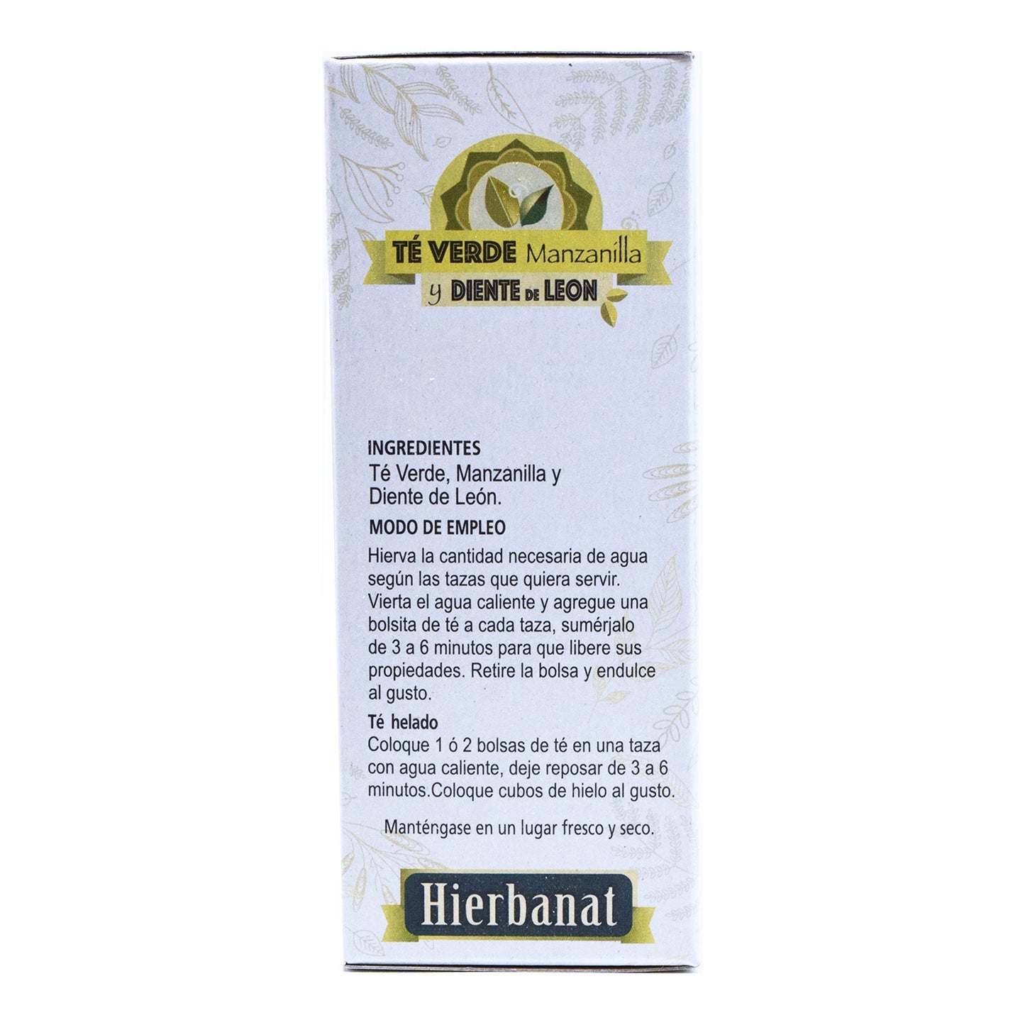 Diente De Leon Te Verde Y Manzanilla 25 Sob (HIERBANAT)