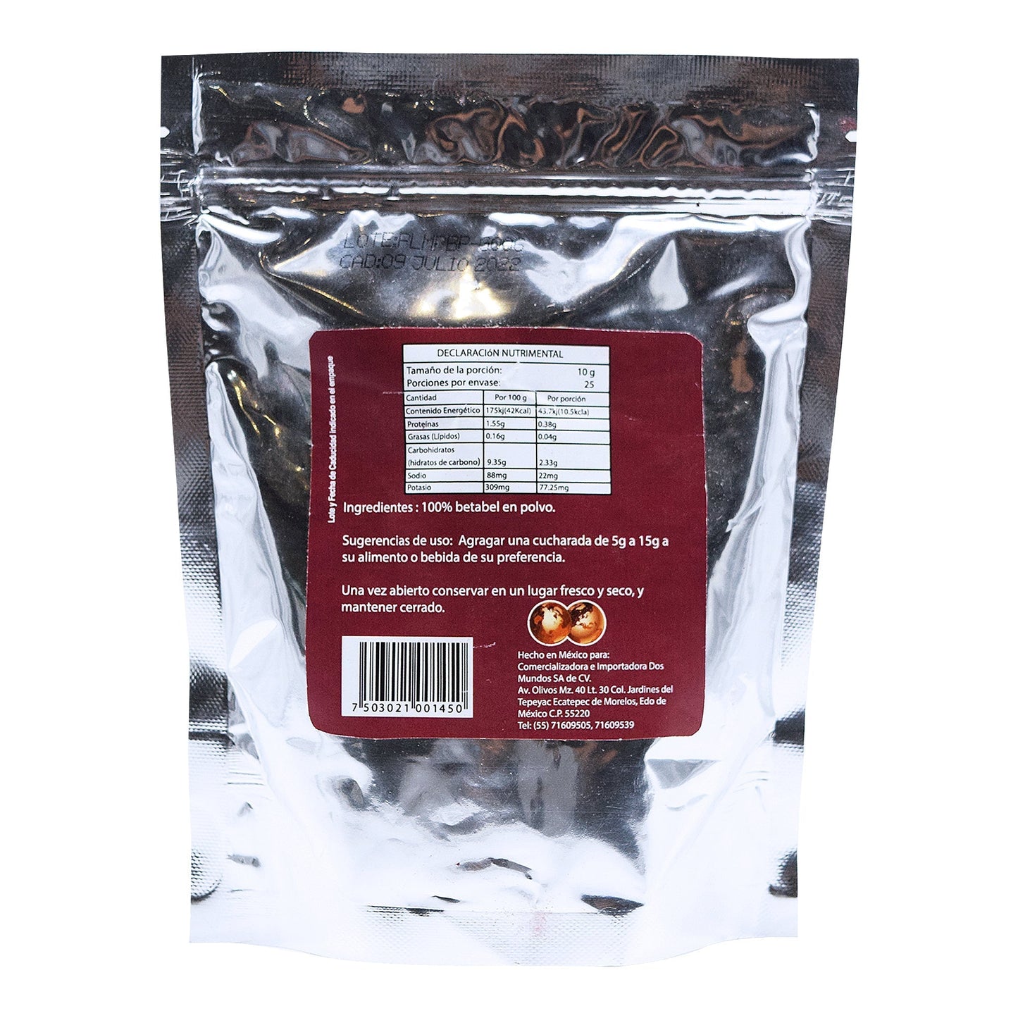 Betabel En Polvo 250 G (DOS MUNDOS)