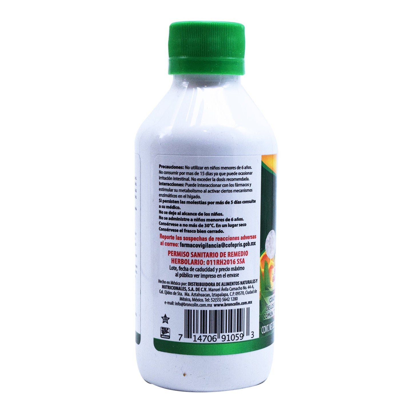 Jarabe Etiqueta Verde 250 Mililitros (BRONCOLIN)