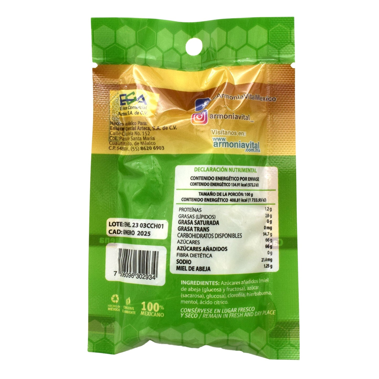 Caramelo De Clorofila 33 G (Paquete 10) (ARMONIA VITAL)