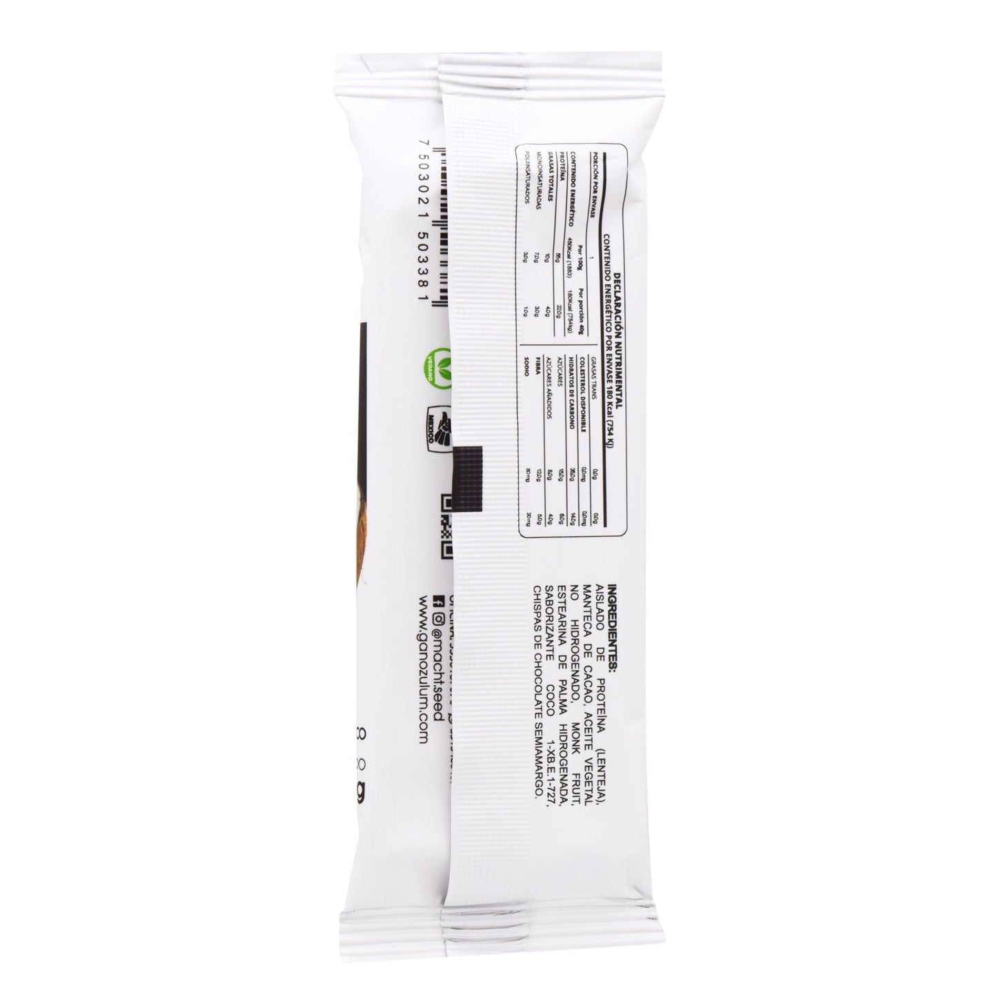 Barra De Proteina Cubierta De Chocolate Coco 22 G (Paquete 15) (MACHTSEED)