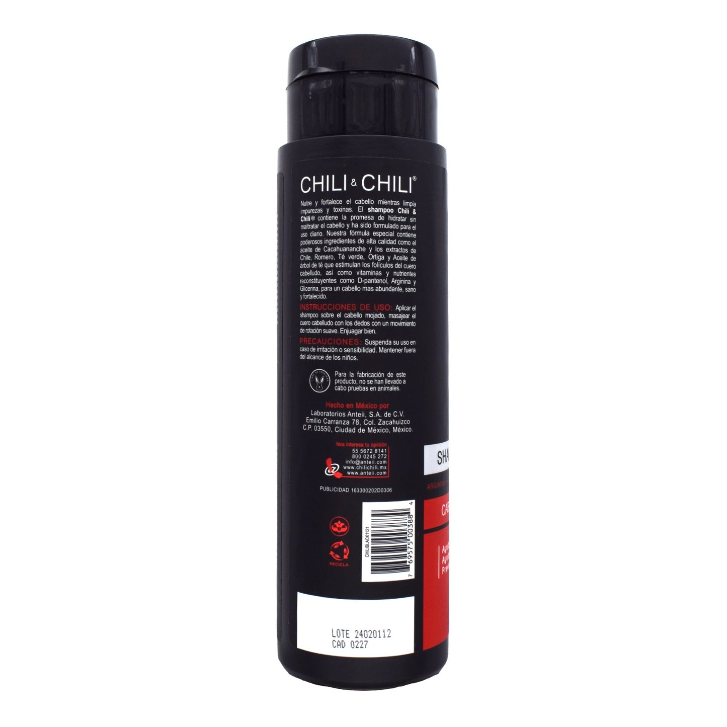 Shampoo Black Con L Arginina (CHILI & CHILI)