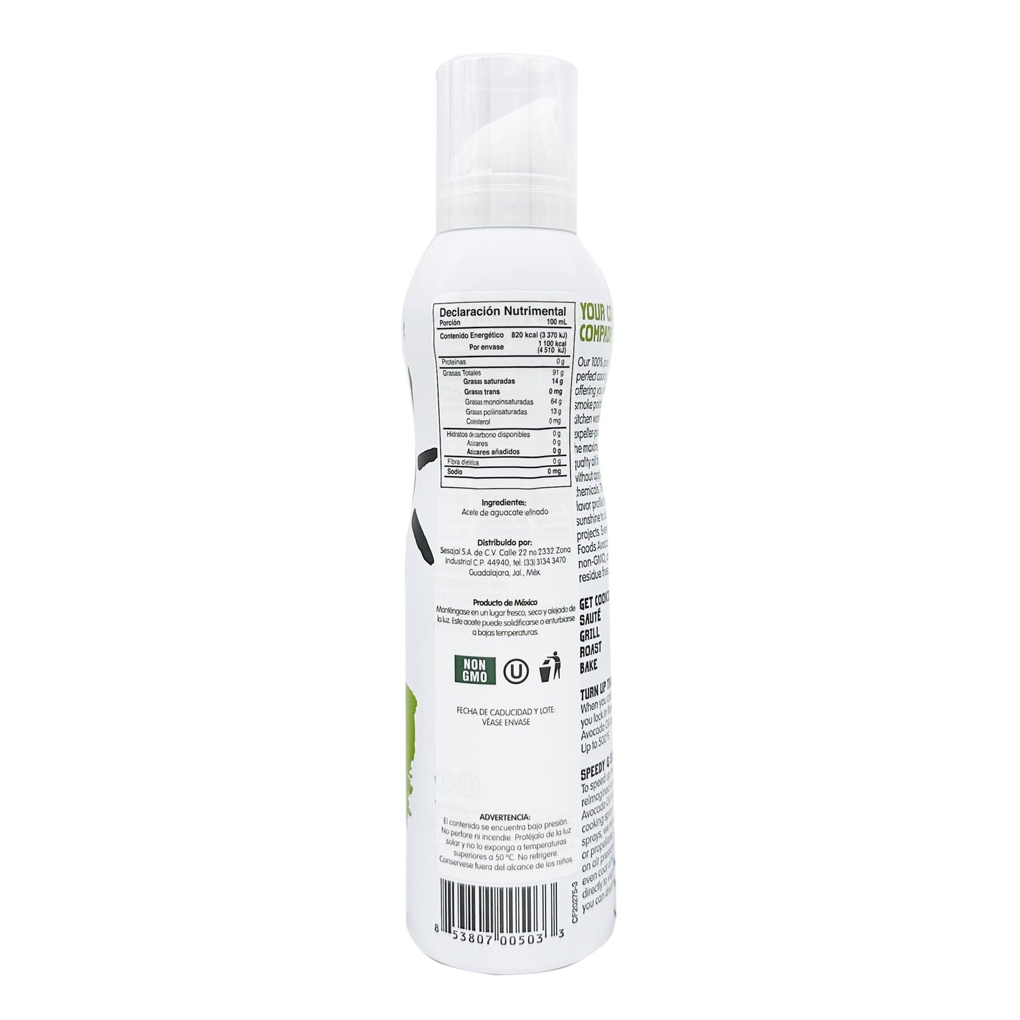Aceite De Aguacate Spray 134 G (CHOSEN FOODS)