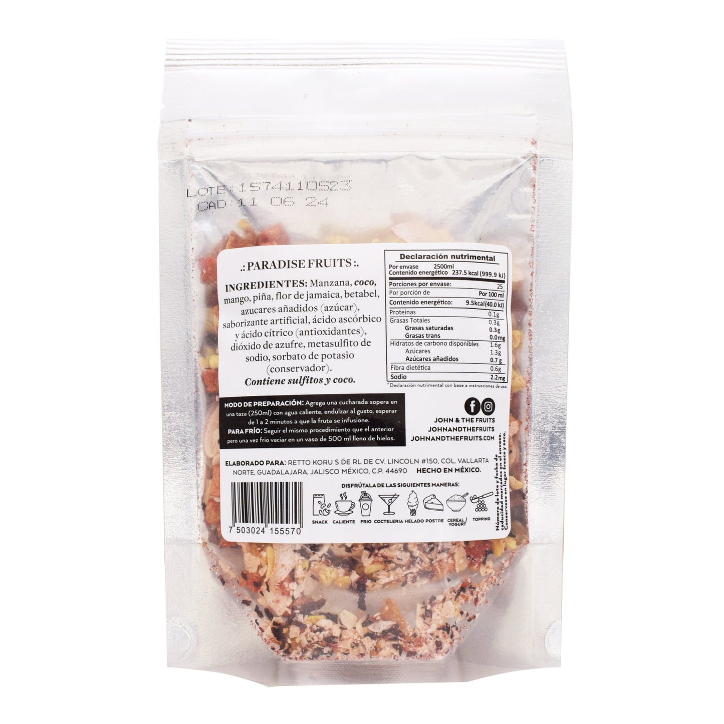 Tisana Paradise Fruits 70 G (JOHN AND THE FRUITS)