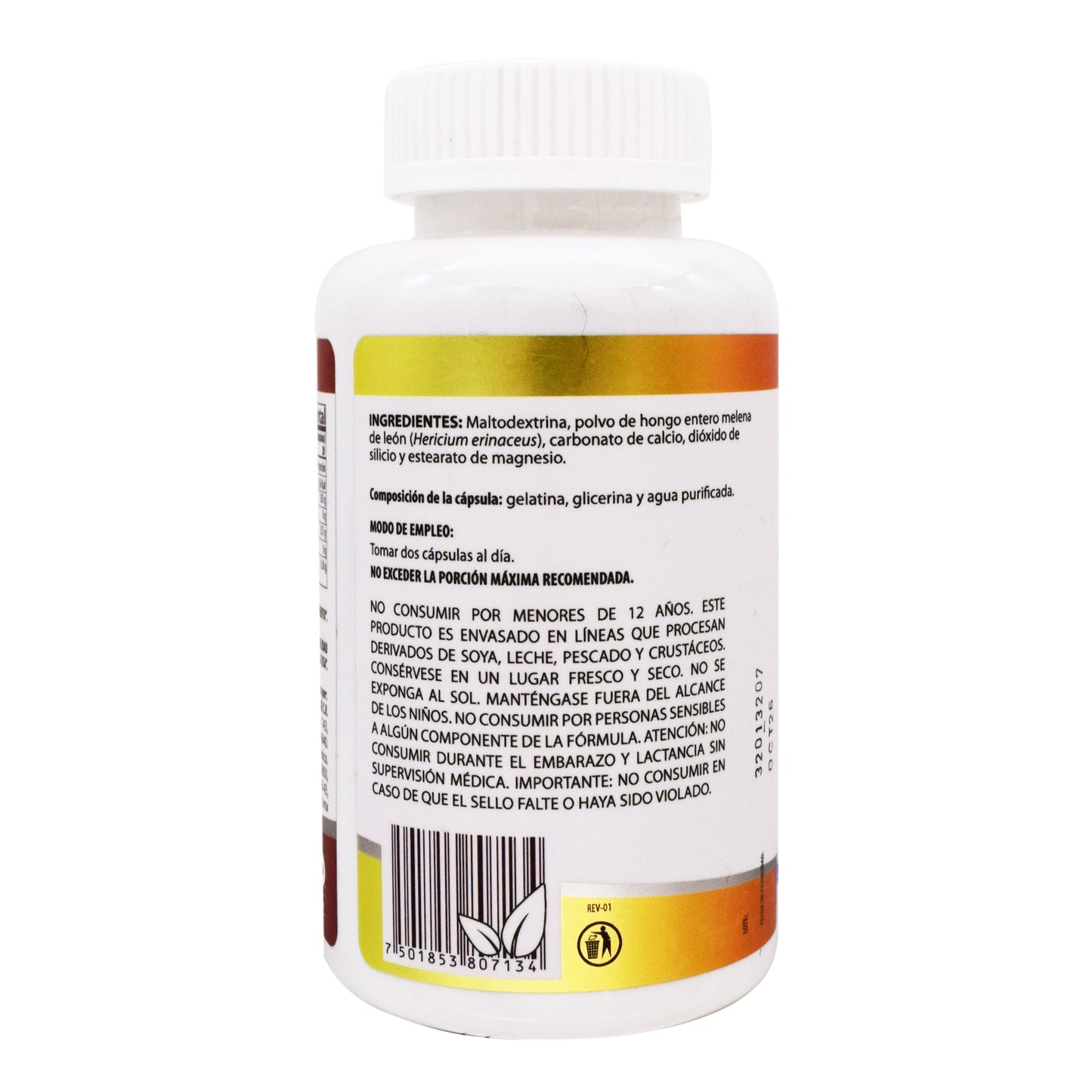 Melena De Leon 60 Cápsulas (NATURAL HEALTH)