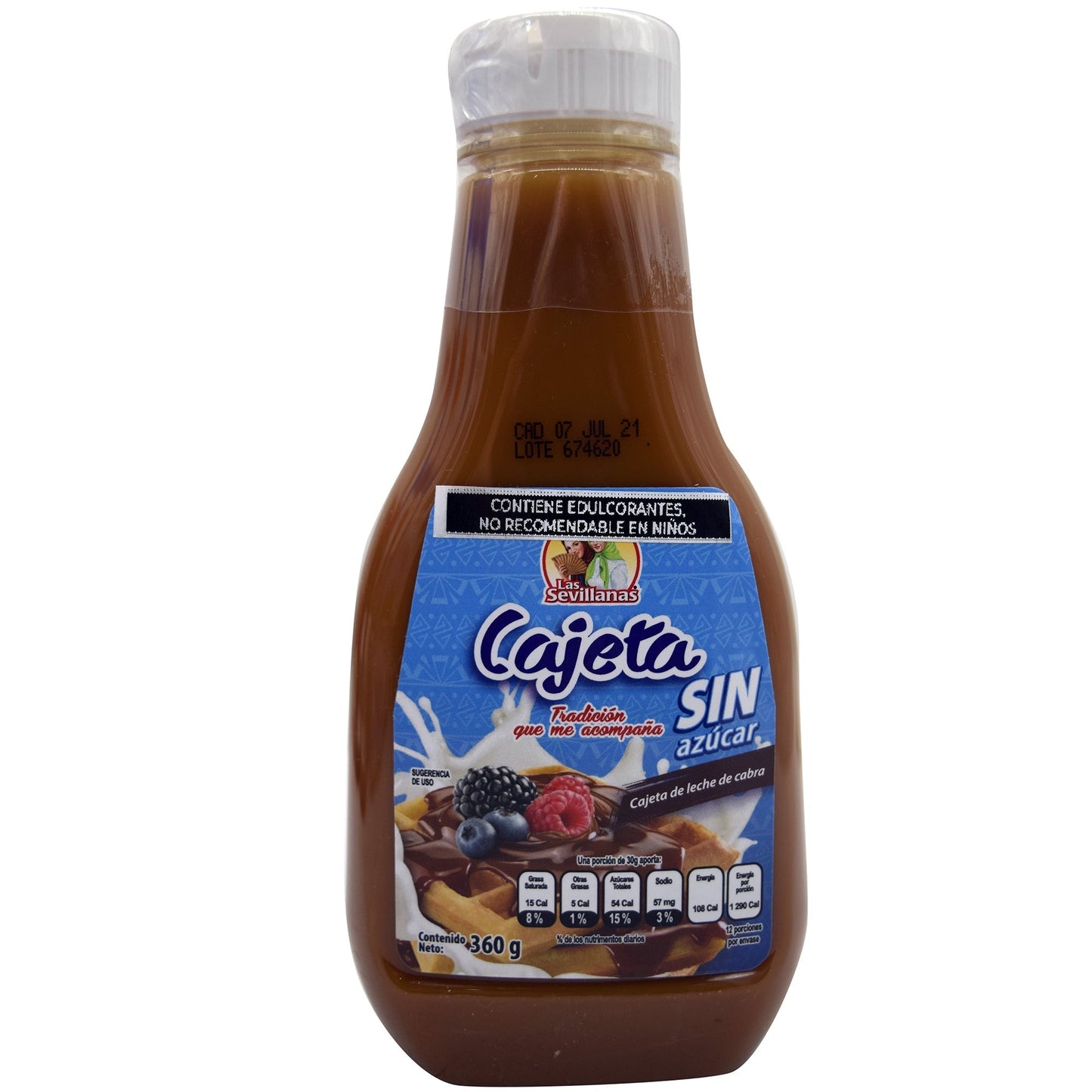 Cajeta De Leche De Cabra Sin Azucar 360 G (LAS SEVILLANAS)
