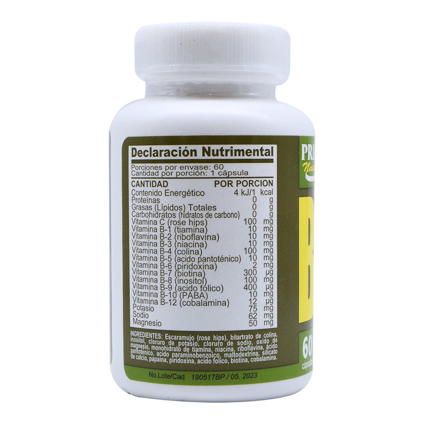 Complejo B Mas C 60 Cápsulas (PRIME NATURAL)