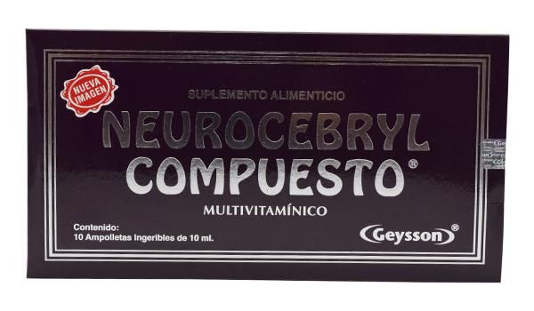 Neurocerebryl Compuesto Ampolletas 10x10 ml con complejo B y fosfatidilcolina
