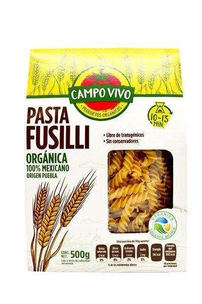 Pasta Fusilli Organica 500 G