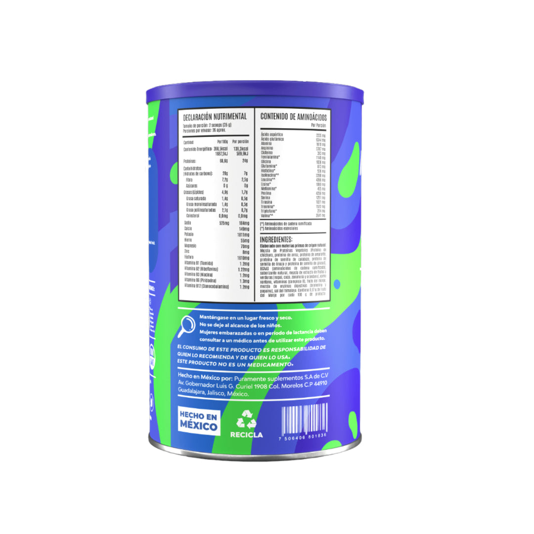 Proteína En Polvo 910g 100% Vegetal. Natural.+ Calidad