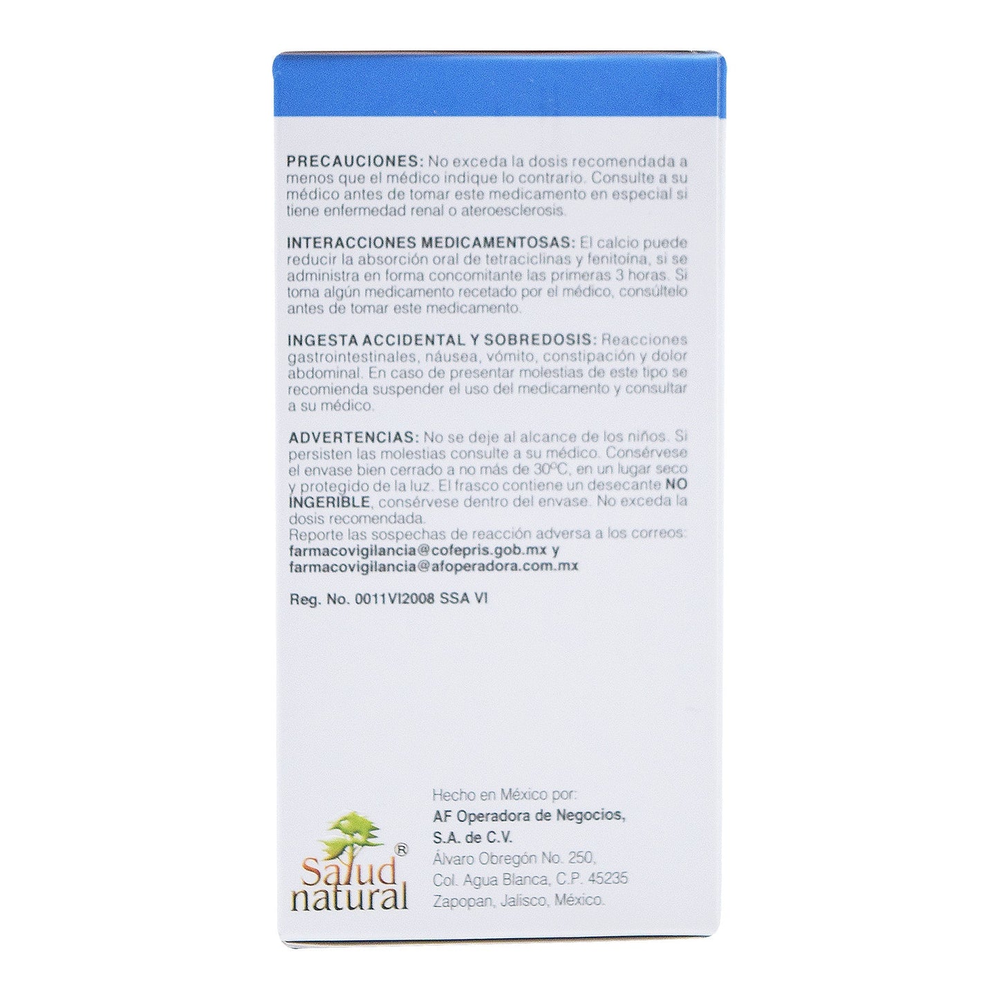 Calcio Caltron 600 Mas D 60 Tabletas (SALUD NATURAL)
