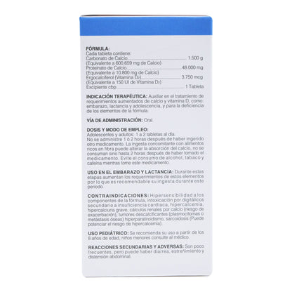 Calcio Caltron 600 Mas D 60 Tabletas (SALUD NATURAL)