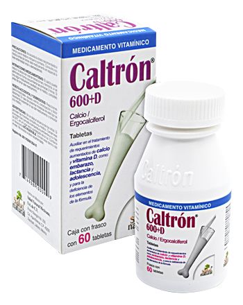 Calcio Caltron 600 Mas D 60 Tabletas (SALUD NATURAL)