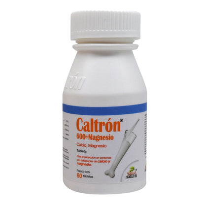 Calcio Caltron 600 Con Magnesio 60 Tabletas (SALUD NATURAL)