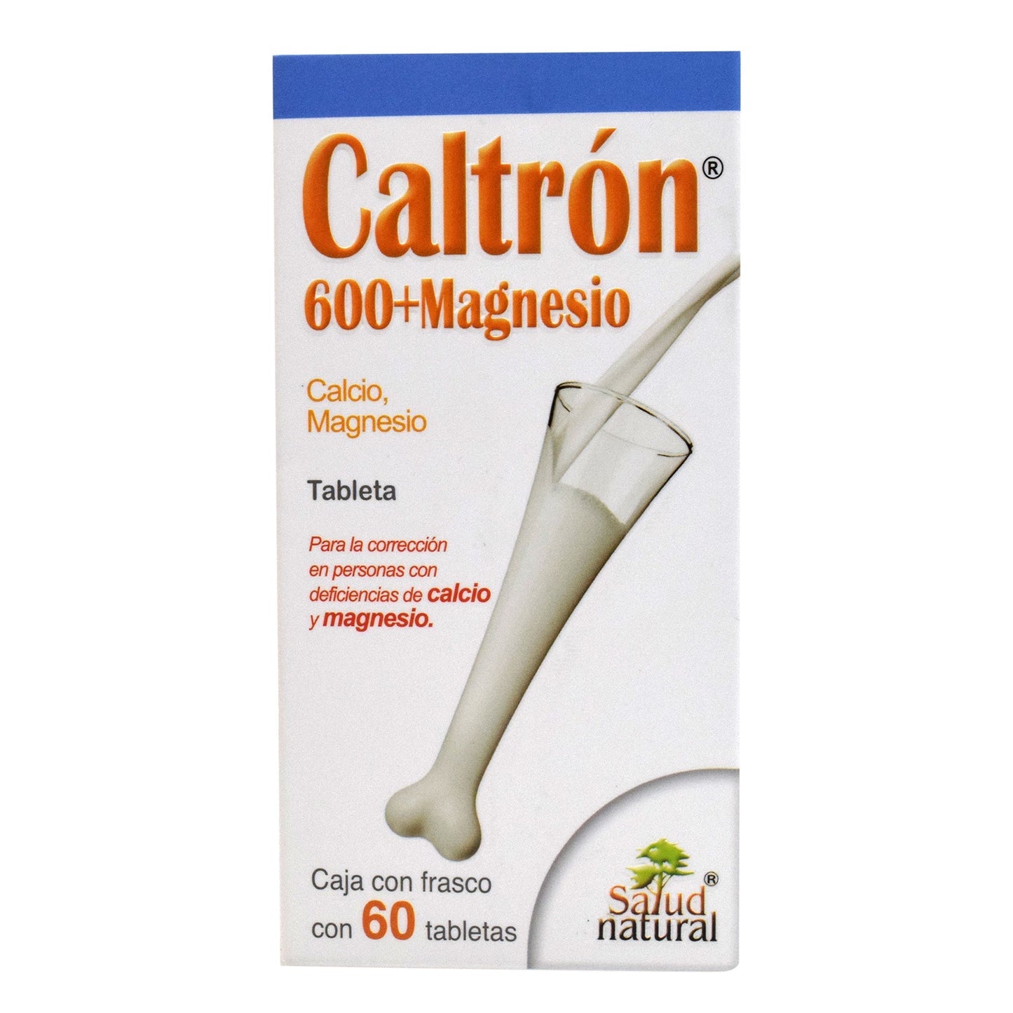 Calcio Caltron 600 Con Magnesio 60 Tabletas (SALUD NATURAL)