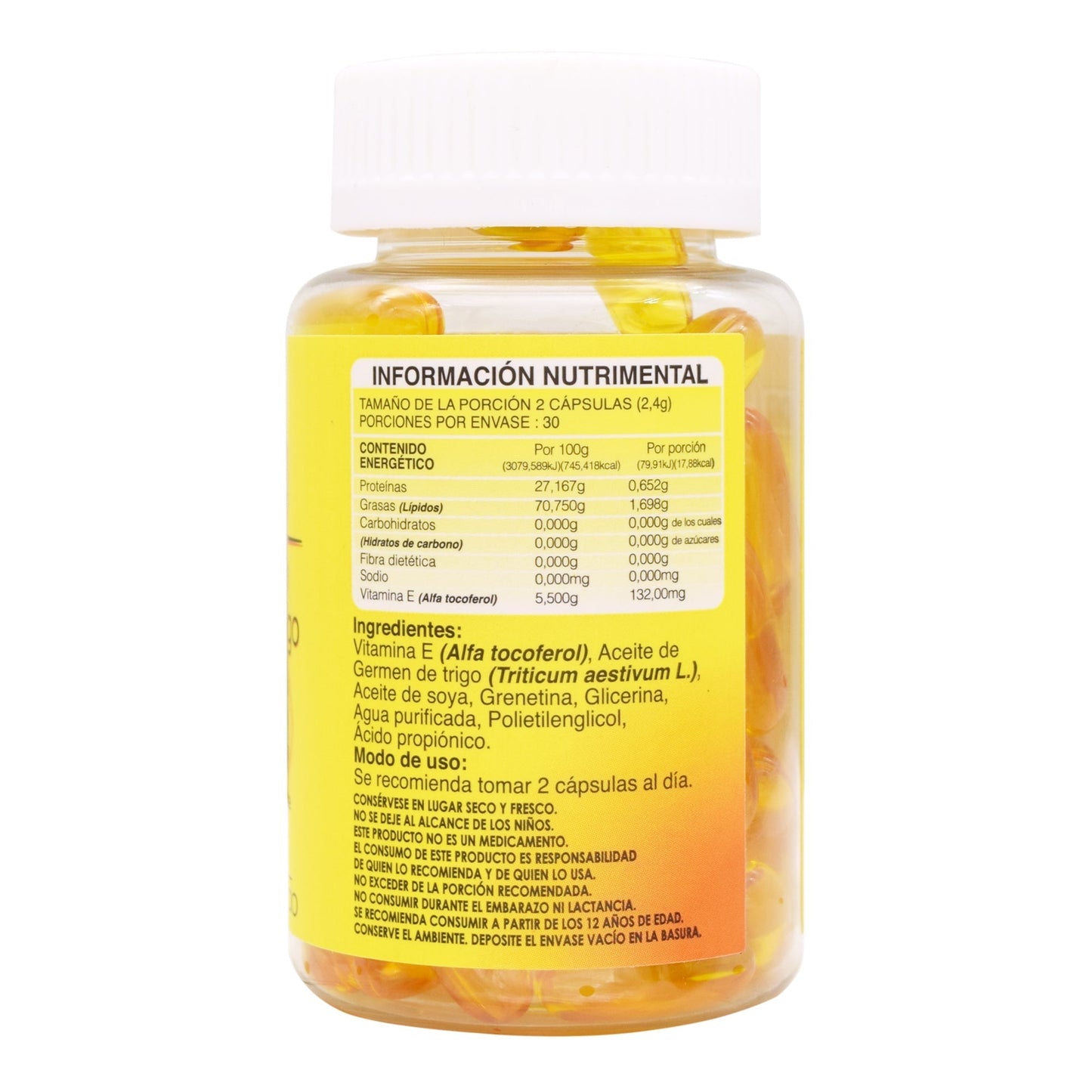 Vitamina E Germen De Trigo 60 Cápsulas (BDM LAB)