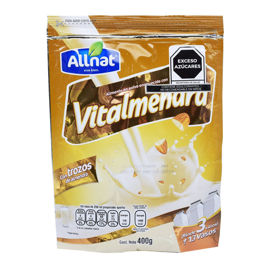 Bebida De Soya Almendras 400 G (ALLNAT NUTRITION)