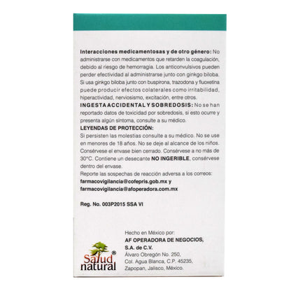 Ginkgo Biloba Lingnum 30 Cápsulas (SALUD NATURAL)