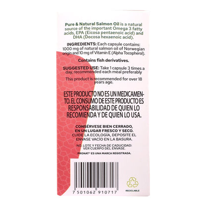 Omega 3 Plus Aceite De Salmon 90 Cápsulas (PRONAT)