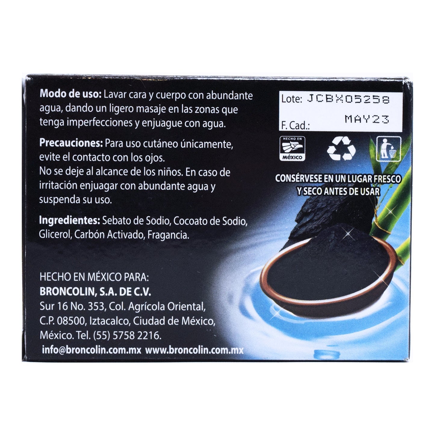 Jabon De Carbon Activado 100 G (HERBACIL)