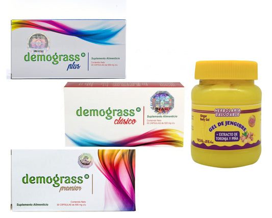 Kit Demograss Gold 2 Plus, 2 Clásico + 2premier + 2 Gel corporal