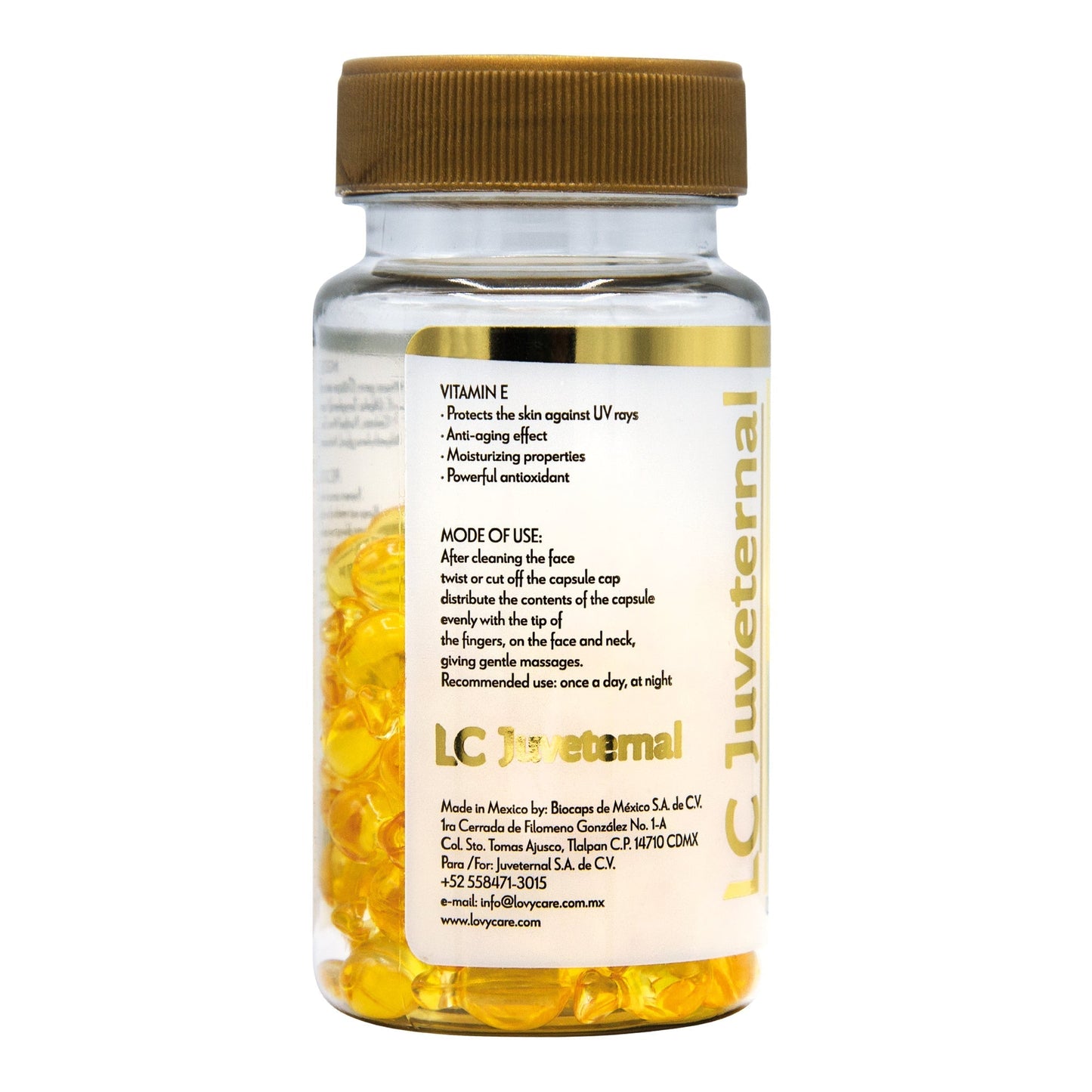 Vitamina E Facial 90 Cápsulas (JUVETERNAL)